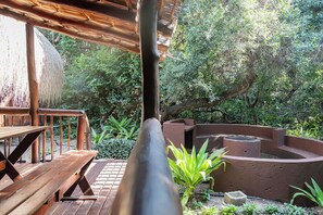 Chalet Comfort, patio, vista giardino