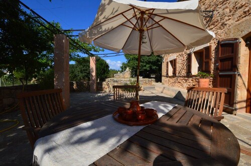 Traditional Majorcan finca near the beach