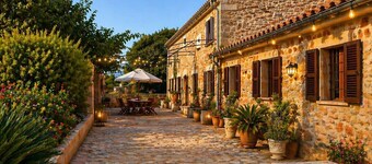 Traditional Majorcan finca near the beach