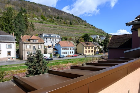 Property grounds. Gite Le Rempart in Guebwiller – 3-Star Townhouse with Vineyard View