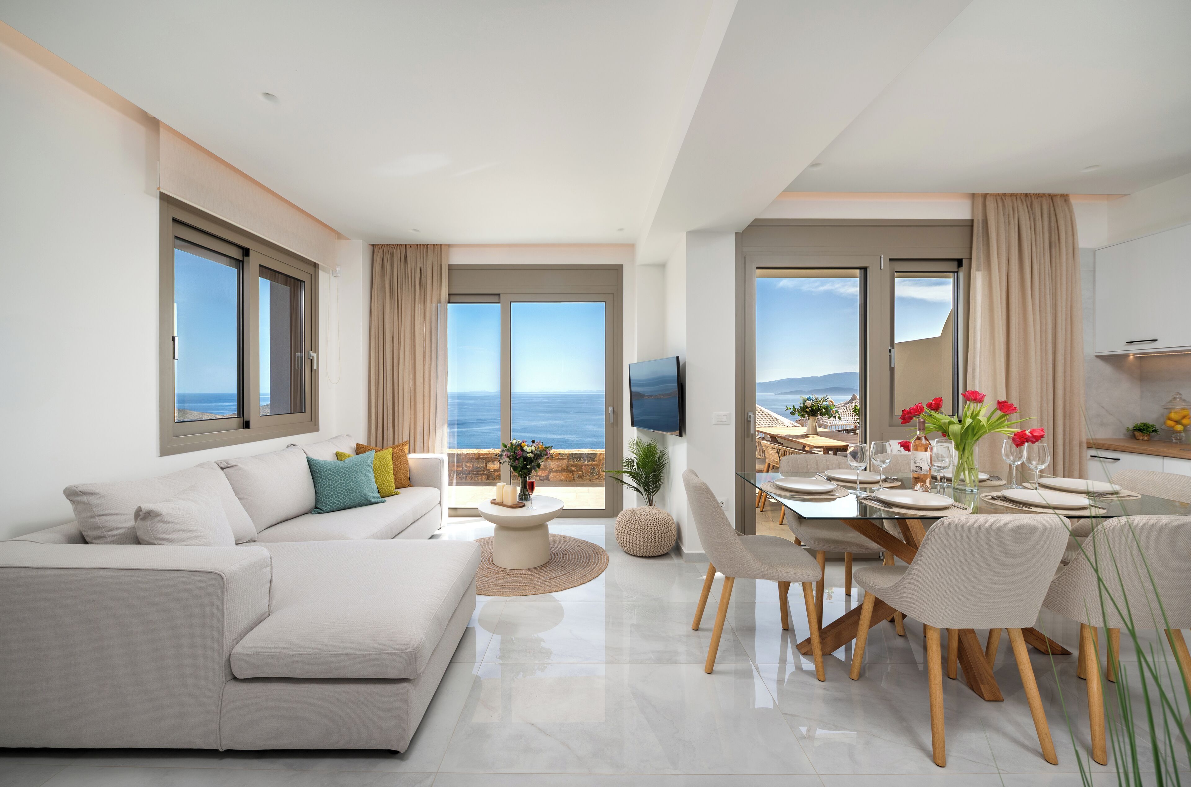 Luxury Villa, Private Pool, Ocean View | Living area