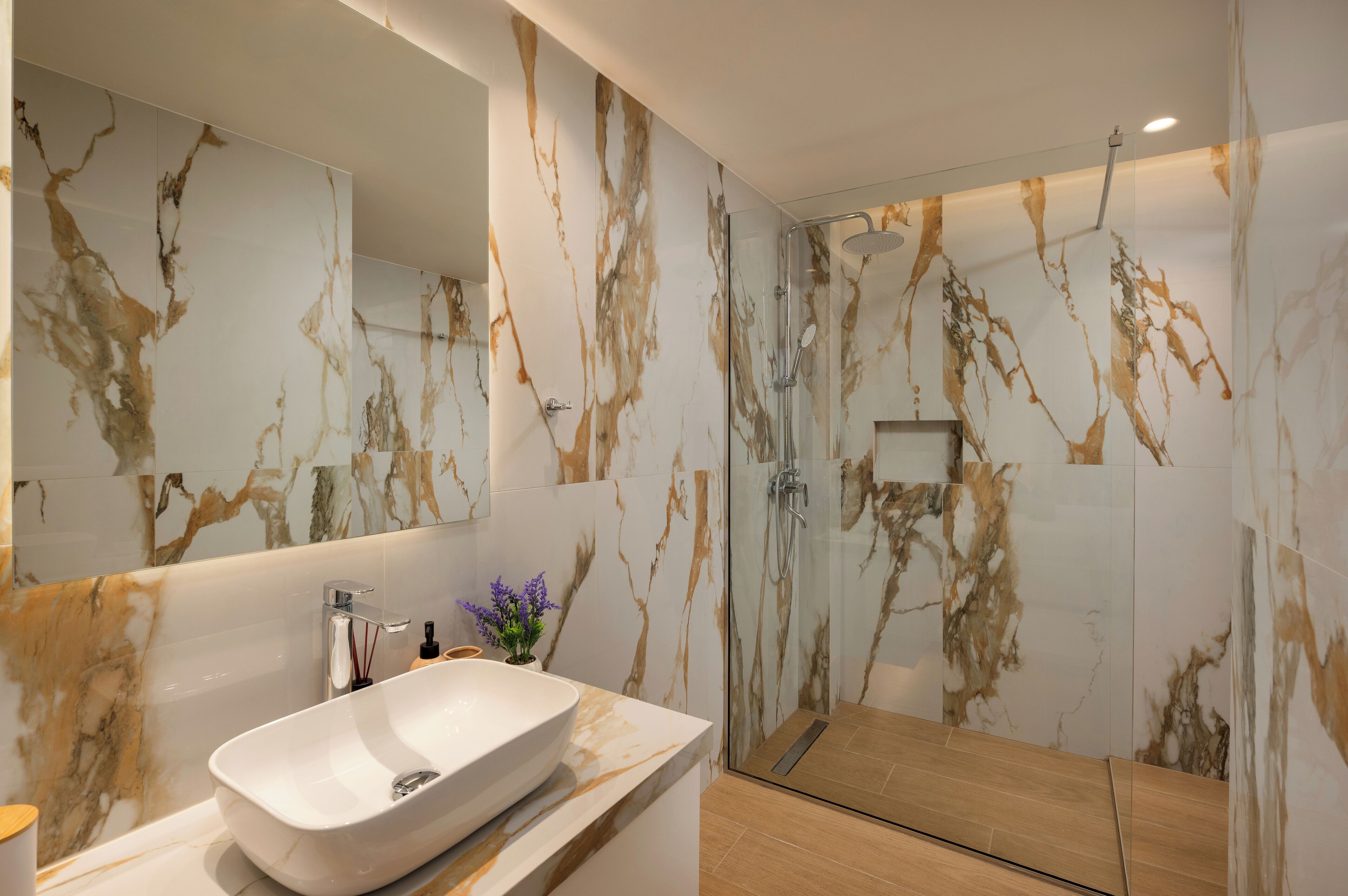 Luxury Villa, Private Pool, Ocean View | Bathroom shower