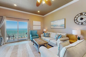 TV, offices - Family-friendly, beachfront condo w/shared outdoor pool, hot tub, & beach access (Pensacola Beach)