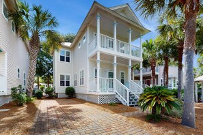 Exterior - Family cottage with four porches & shared pool - walk to beach, dining & more (Santa Rosa Beach)
