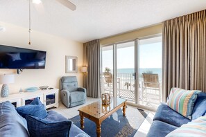 TV, DVD player, offices - Majestic Sun A402 | Gulf Front Condo, Beach Access (Miramar Beach)