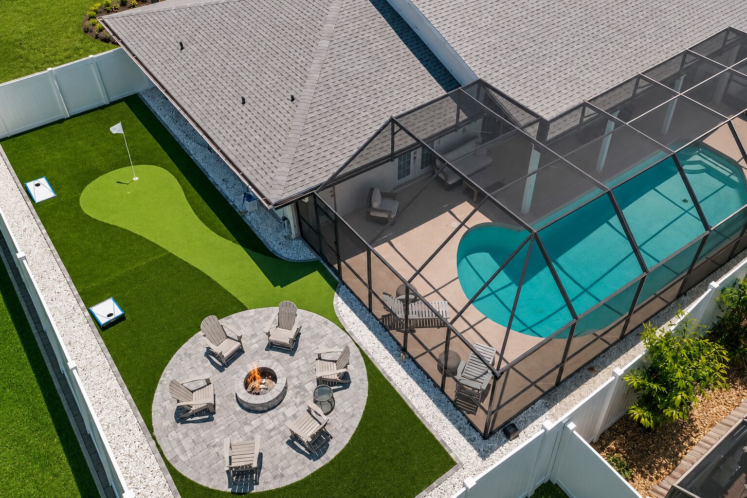 A heated pool