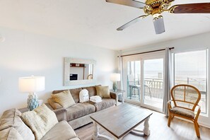 TV, DVD player - Beachfront Townhome with beach views, deck & more (St. George Island)