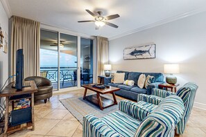 TV, DVD player, offices - Gulf Front Condo Pools Onsite, Nearby Activities, Shops, Restaurants (Fort Walton Beach)