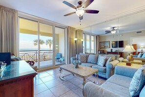 TV, DVD player, offices - Gulf Front 4BR | Balcony | Pool | Hot Tub | W/D (Fort Walton Beach)