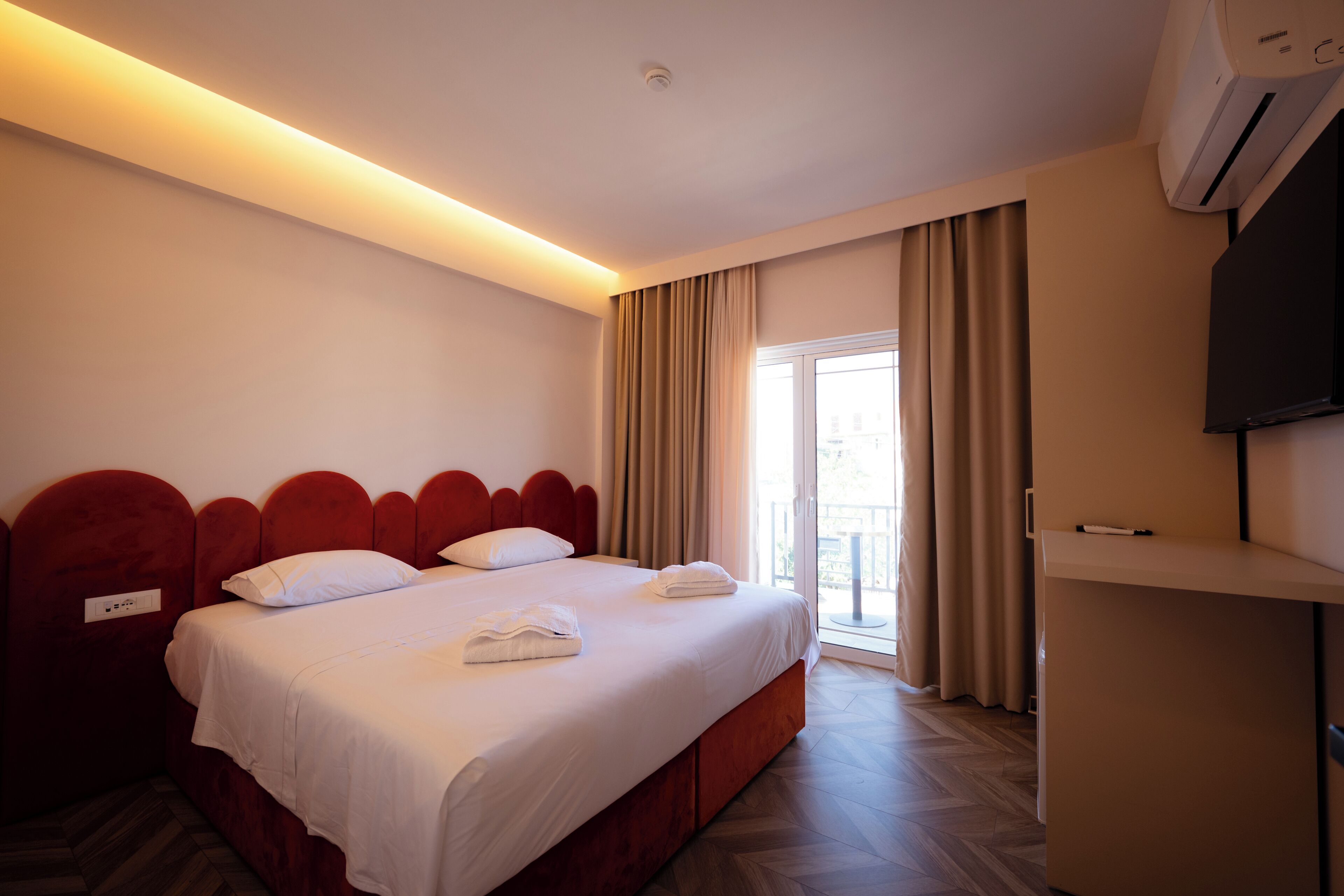 Quarto casal conforto, sacada