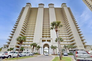 Exterior - Ocean-view condo with pool, scenic balcony, open layout, W&D, & central AC (Miramar Beach)