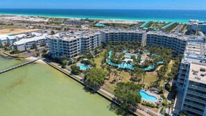 Exterior - Destin West Bayside Heron 605 - Bayfront condo steps to beach with waterfront balcony, pool, & lazy river (Fort Walton Beach)