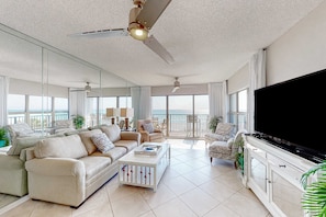 TV, DVD player, offices - Lovely escape with great amenities, Gulf view, private WiFi, roomy balcony & W&D (Fort Walton Beach)