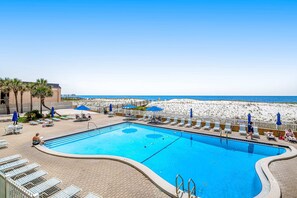 Pool - Sea Oats 410 - Beachfront condo with Gulf views, beach access, pool, & private balcony (Fort Walton Beach)