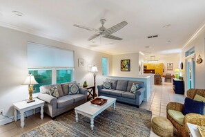TV, offices - Renovated dog-friendly home with private pool & spacious decks - near the beach (St. George Island)