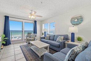 TV, offices - Dreamy island escape with beach access, pool & complimentary seasonal beach service (Fort Walton Beach)