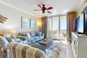 TV, DVD player, offices - 5th Floor Gulf Front Condo Shared Amenities, Nearby Shopping & Dining (Fort Walton Beach)