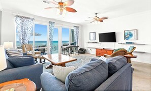 TV, offices - Gorgeous Gulf front townhome, Gas grill and beach access (Pensacola Beach)