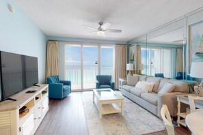 TV, offices - Majestic Sun A1103  Gulf Views, Pool, Beach Access (Miramar Beach)