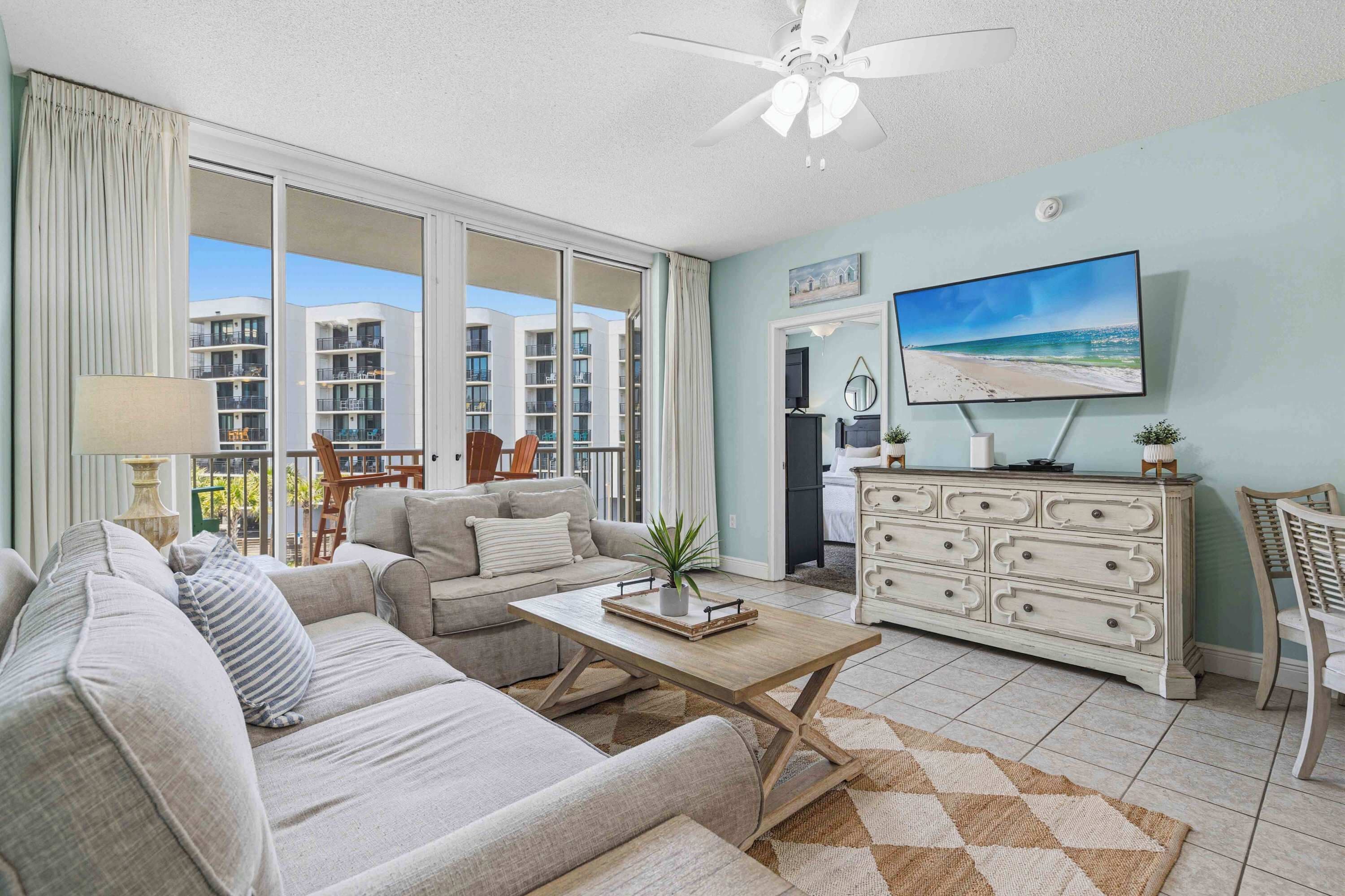 TV, DVD player, offices
