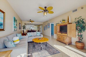 TV, offices - Incredible Gulf Front Condo Onsite Pools, Fitness Center, Dry Sauna (Pensacola Beach)