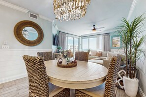 Dining - Gulf-front condo with balcony and access to pools, hot tub, gym, & private beach (Miramar Beach)