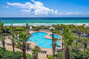 Pool - Gulf-front condo with balcony and access to pools, hot tub, gym, & private beach (Miramar Beach)