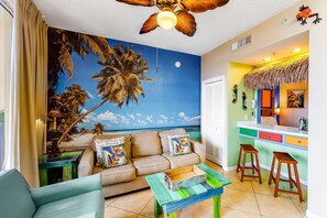 TV, DVD player, offices - Destin West Gulfside V305 - Vibrant Tropical Beach Getaway Including 2 Chairs and Umbrella (Fort Walton Beach)