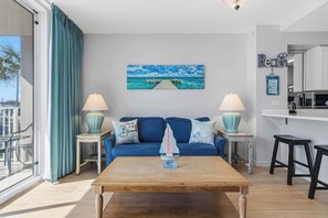 TV, DVD player, offices - Second-floor, airy condo with great views - close to dining & shopping (Fort Walton Beach)