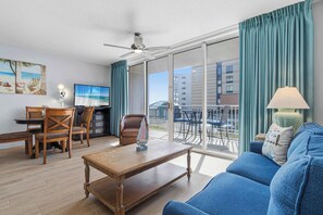 TV, DVD player, offices - Second-floor, airy condo with great views - close to dining & shopping (Fort Walton Beach)