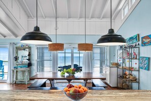 Dining - Dog-friendly with Gulf view, pool, balcony, deck, fireplace, central AC, & W&D (St. George Island)