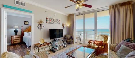 TV, DVD player, offices