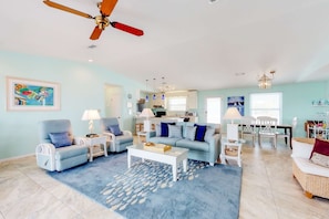 TV, DVD player - Beachside home with private pool & amazing views (St. George Island)