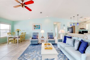 TV, DVD player - Beachside home with private pool & amazing views (St. George Island)