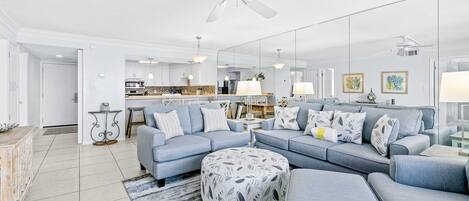 TV, DVD player, offices