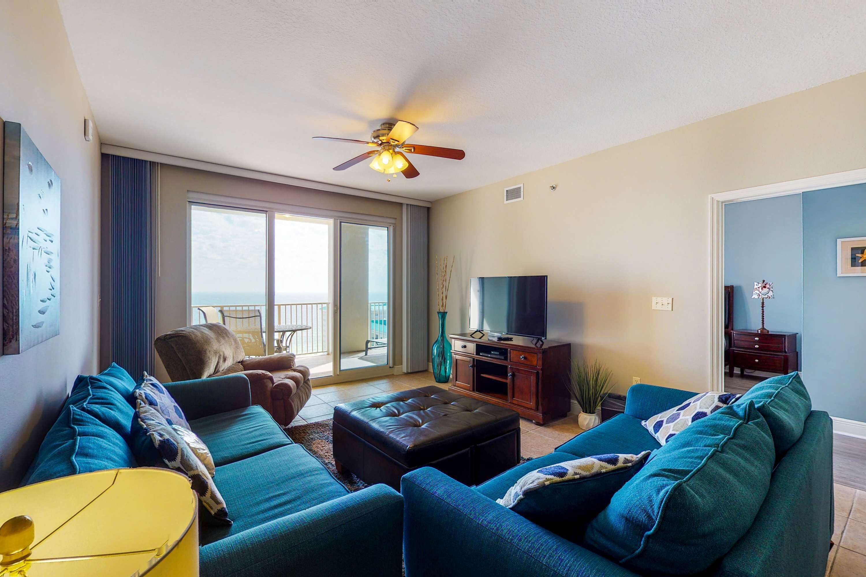 TV, DVD player, offices