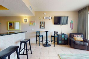 Interior - 9th-floor ocean-view condo near beach with heated outdoor pool, gym, balcony (Miramar Beach)