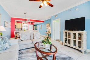 TV, DVD player, offices - Cute 3BR Oceanfront 2nd-Floor | Balcony | Pool (Fort Walton Beach)