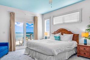 5 bedrooms, desk, iron/ironing board, WiFi - Gulf-front home with direct beach access, Gulf views, yard, & deck (St. George Island)