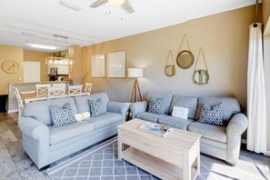 TV - Updated ground floor beachside condo with private beach access & patio (Miramar Beach)