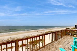 On the beach - Spacious & updated waterfront home w/ decks, beach views & private boardwalk (Cape San Blas)