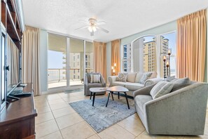 TV, DVD player, offices - Gulf Front Condo Tennis Court, Fitness Center, Private Beach Access (Navarre Beach)