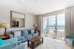 TV, DVD player, offices - Majestic Sun A513 | Beachfront Condo, Gulf Views! (Miramar Beach)
