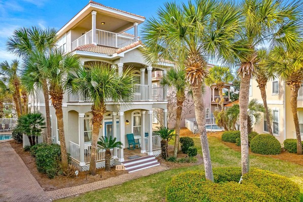 Exterior - Exquisite 3-story home with private pool - short walk to beach (Miramar Beach)
