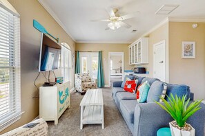TV, DVD player - Exceptional private home pet friendly with private patio and shared pool (Miramar Beach)