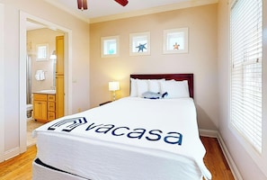4 bedrooms, WiFi, bed sheets - Dog-friendly home with balconies, foosball, pool access, & W&D - steps to beach (Panama City Beach)