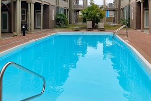 Pool - Dog-friendly home with balconies, foosball, pool access, & W&D - steps to beach (Panama City Beach)
