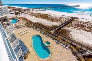 Pool - Gulf-Front Condo with Beachfront Access, Shared Pools, and Hot Tub (Navarre Beach)
