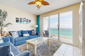 TV, DVD player - Majestic Sun A913 | Beachfront Condo with Views! (Miramar Beach)