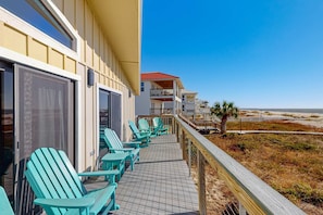 Property grounds - Dog-friendly gulf front home with panoramic gulf views from the sundeck (Port St. Joe)